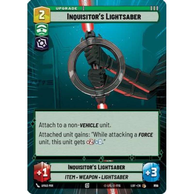 Inquisitor's Lightsaber (Hyperspace Foil) (830) - Legends of the Force Foil