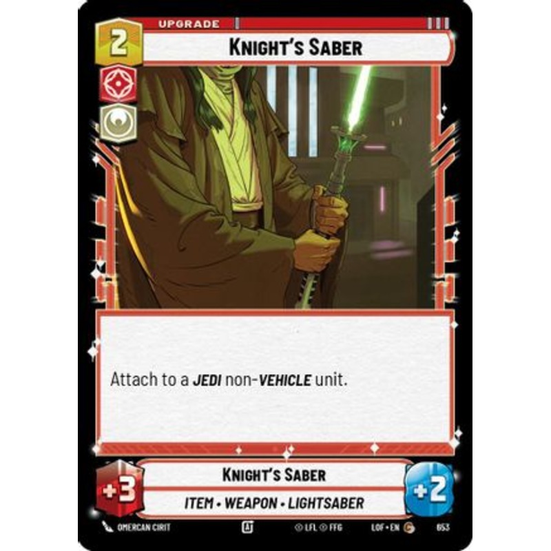 Knight's Saber (Foil) (653) - Legends of the Force Foil