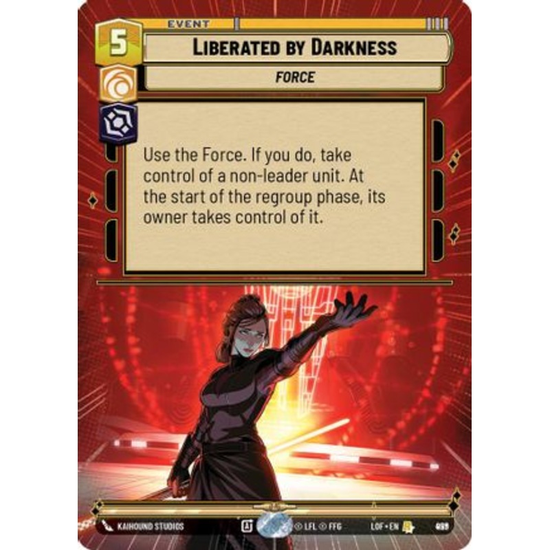 Liberated by Darkness (Hyperspace Foil) (929) - Legends of the Force Foil