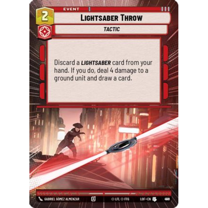 Lightsaber Throw (Hyperspace Foil) (916) - Legends of the Force Foil