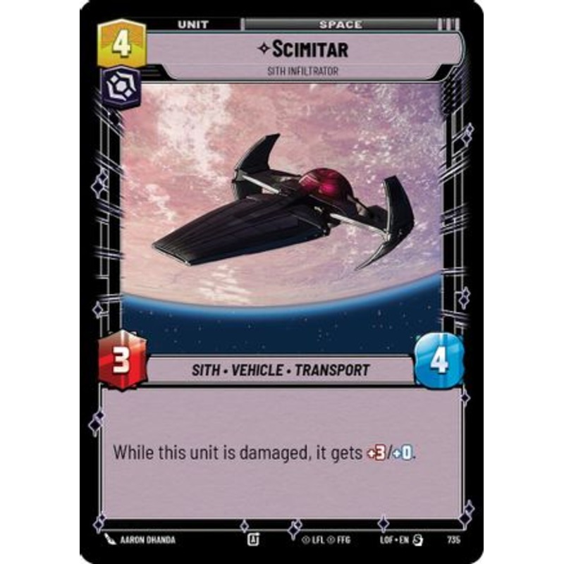 Scimitar - Sith Infiltrator (Foil) (735) - Legends of the Force Foil