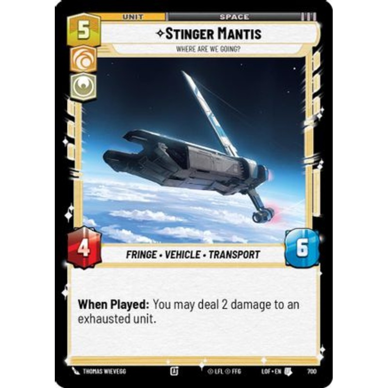 Stinger Mantis - Where Are We Going? (Foil) (700) - Legends of the Force Foil