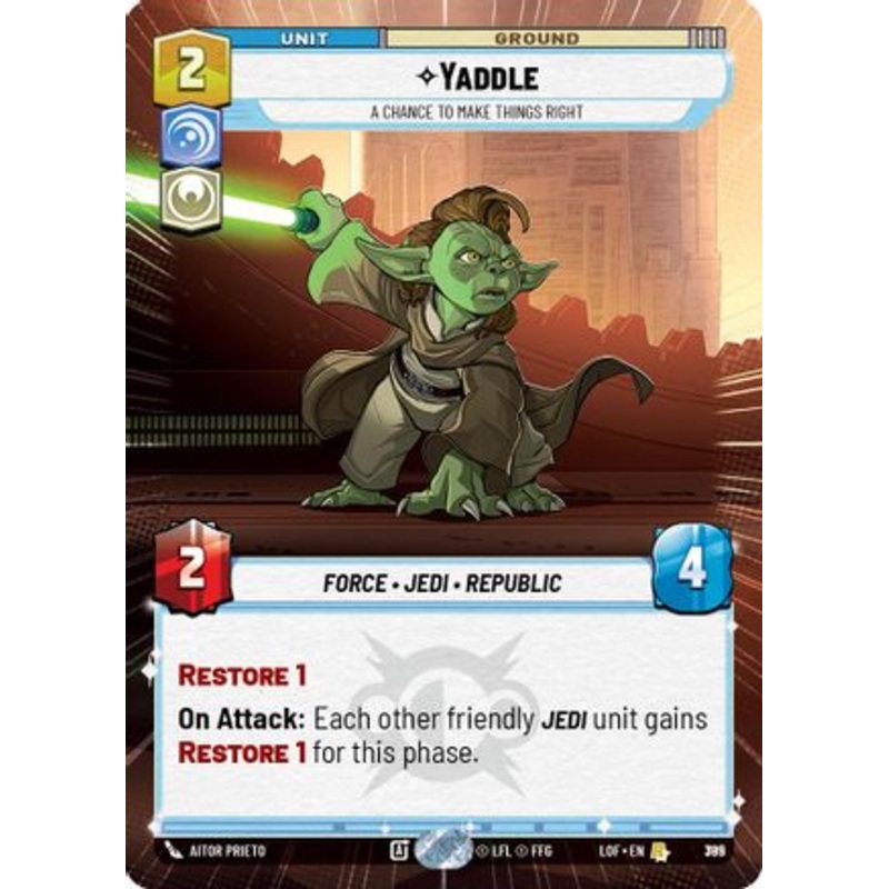 Yaddle - A Chance To Make Things Right (Hyperspace Foil) (785) - Legends of the Force Foil