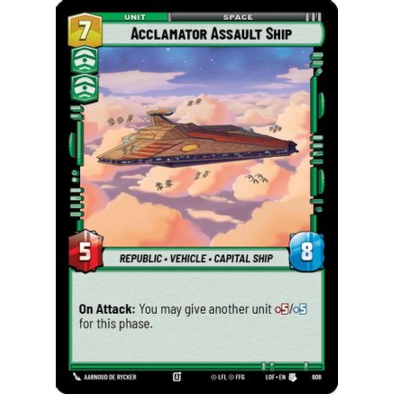 Acclamator Assault Ship (Foil) (608) - Legends of the Force Foil