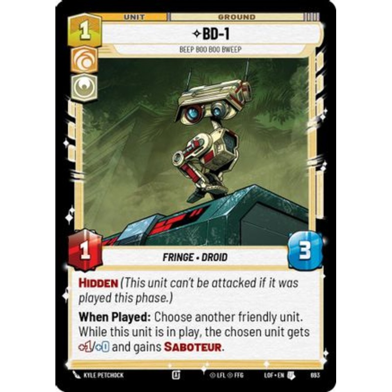 BD-1 - Beep Boo Boo Bweep (Foil) (693) - Legends of the Force Foil