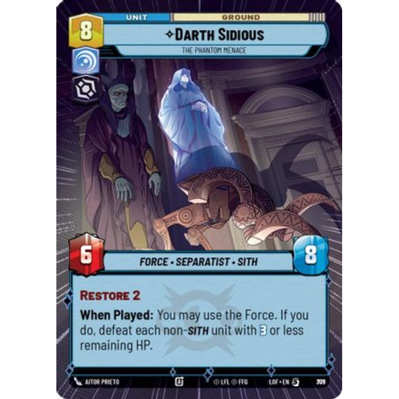 Darth Sidious - The Phantom Menace (Hyperspace Foil) (779) - Legends of the Force Foil
