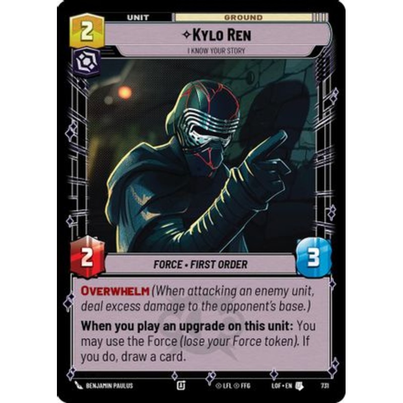 Kylo Ren - I Know Your Story (Foil) (731) - Legends of the Force Foil