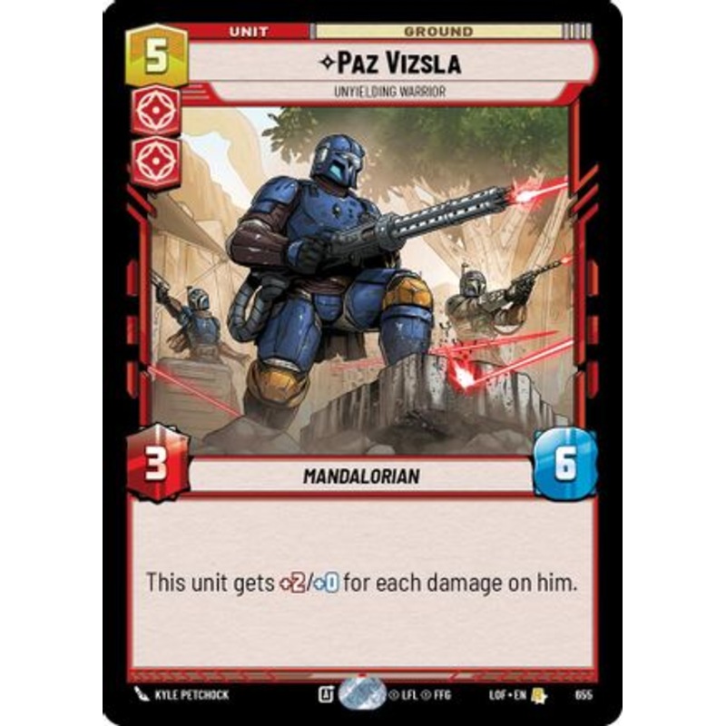 Paz Vizsla - Unyielding Warrior (Foil) (655) - Legends of the Force Foil