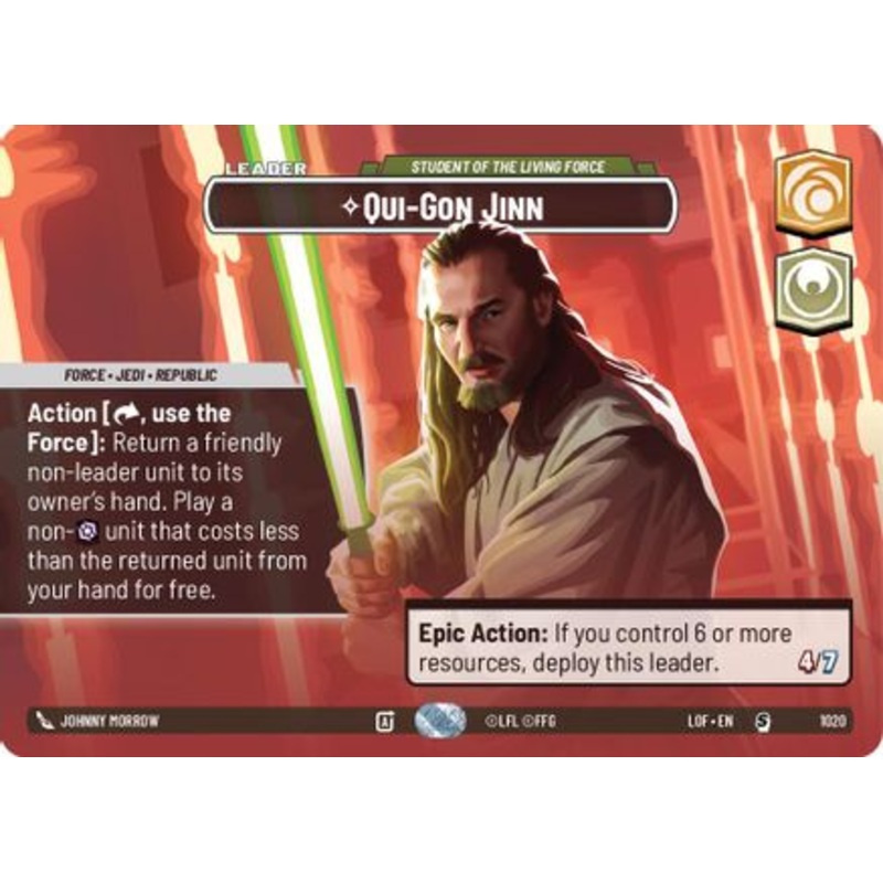 Qui-Gon Jinn - Student of the Living Force (Showcase) (1020) - Legends of the Force Foil