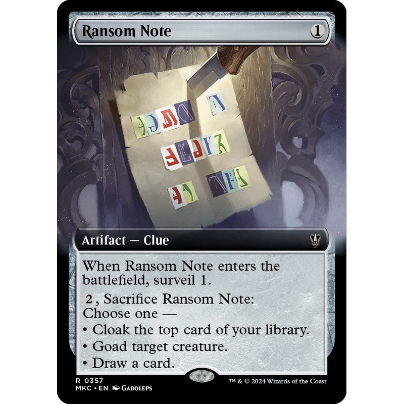 Ransom Note (0357) (Extended Art) [MKC - 357]