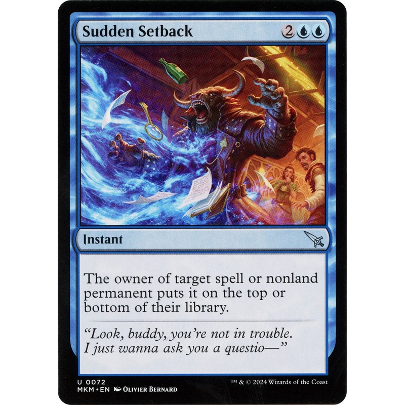 Sudden Setback (a) [MKM - 72]