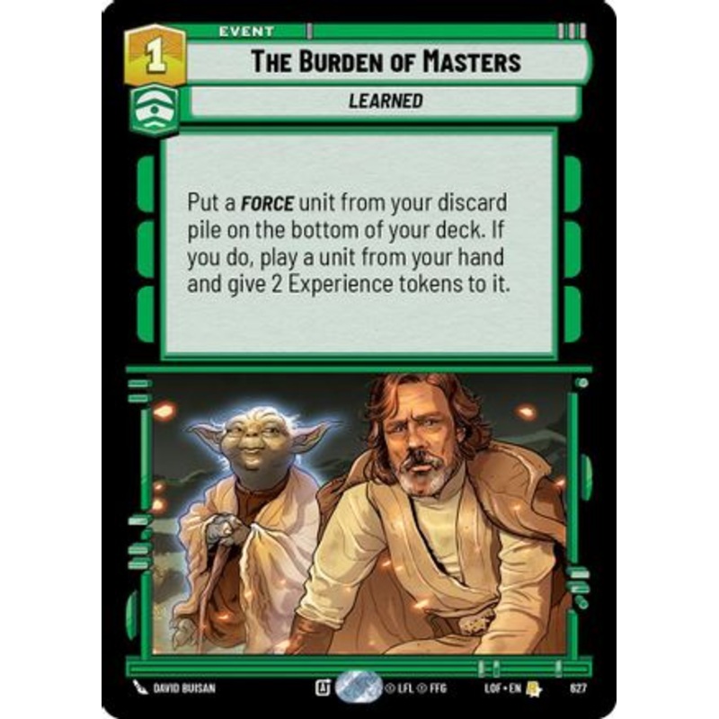 The Burden of Masters (Foil) (627) - Legends of the Force Foil