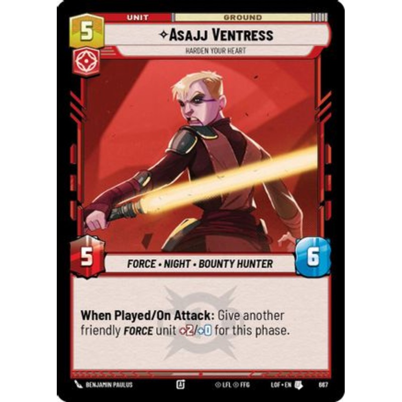 Asajj Ventress - Harden Your Heart (Foil) (667) - Legends of the Force Foil