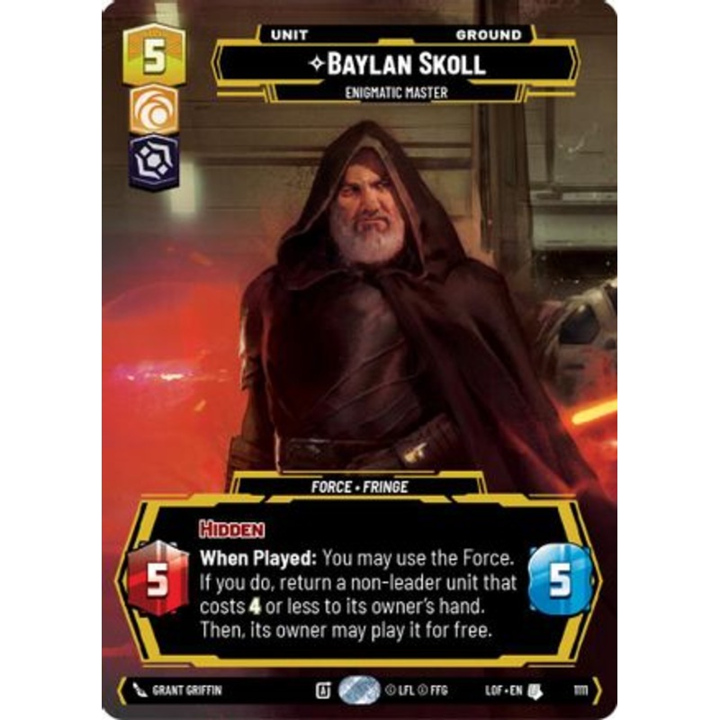 Baylan Skoll - Enigmatic Master (Prestige Foil) (1111) - Legends of the Force Foil