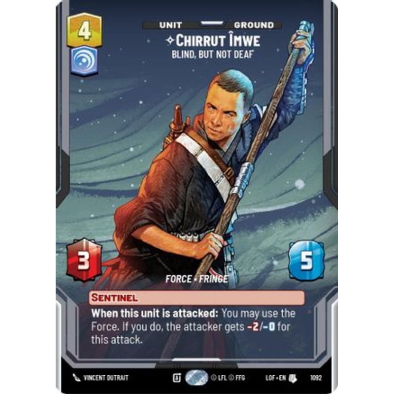 Chirrut Imwe - Blind, but not Deaf (Prestige Foil) (1092) - Legends of the Force Foil