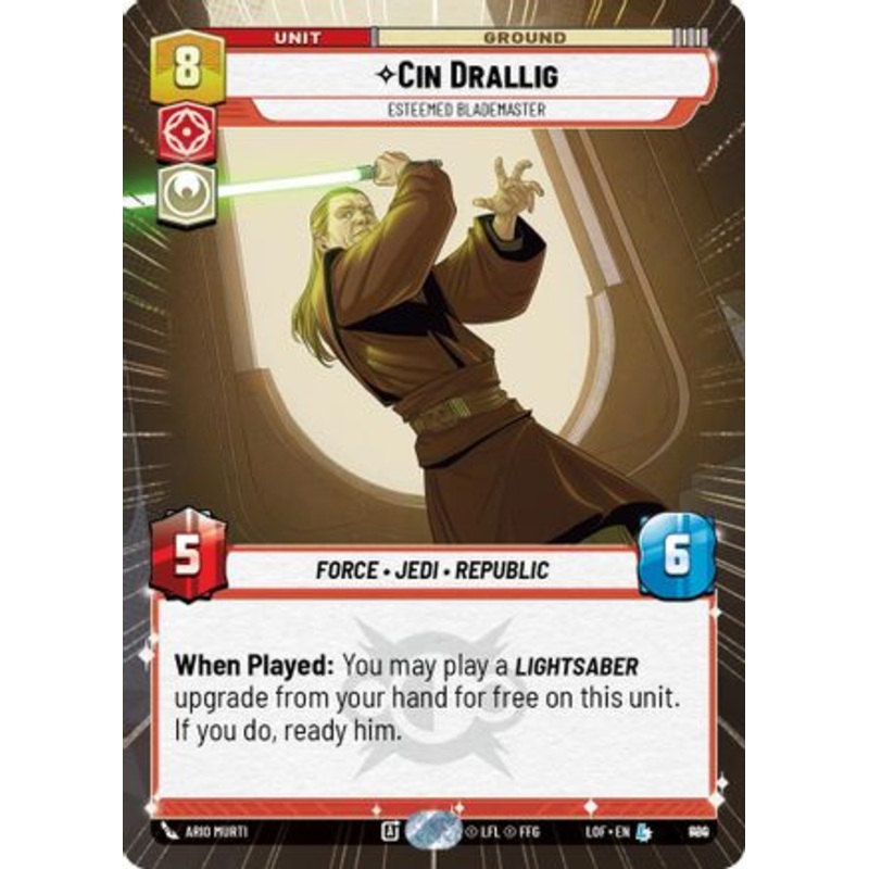 Cin Drallig - Esteemed Blademaster (Hyperspace Foil) (890) - Legends of the Force Foil