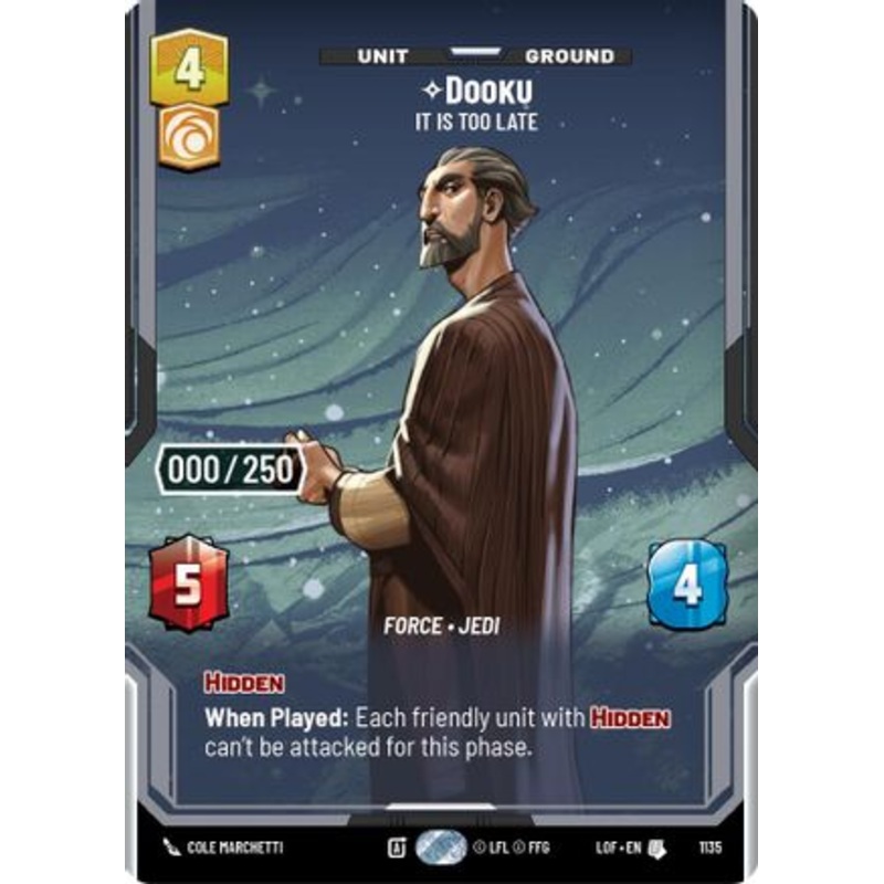 Dooku - It Is Too Late (Serialized) (1135) - Legends of the Force Foil
