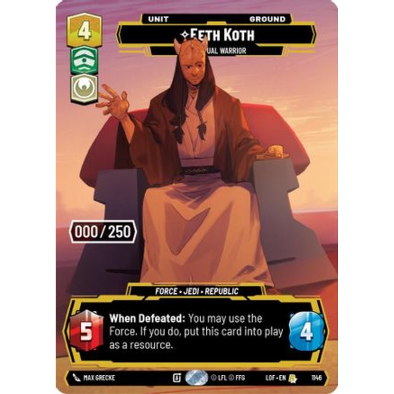 Eeth Koth - Spiritual Warrior (Serialized) (1146) - Legends of the Force Foil