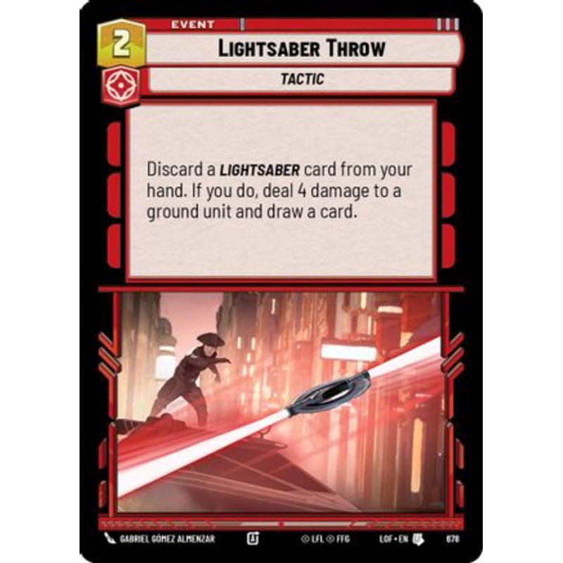 Lightsaber Throw (Foil) (678) - Legends of the Force Foil