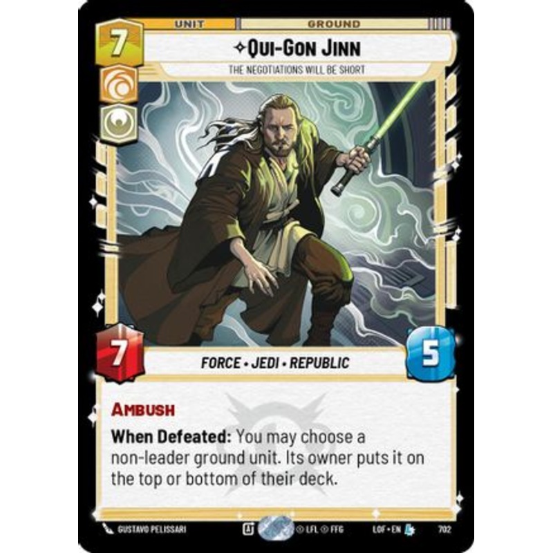 Qui-Gon Jinn - The Negotiations Will Be Short (Foil) (702) - Legends of the Force Foil