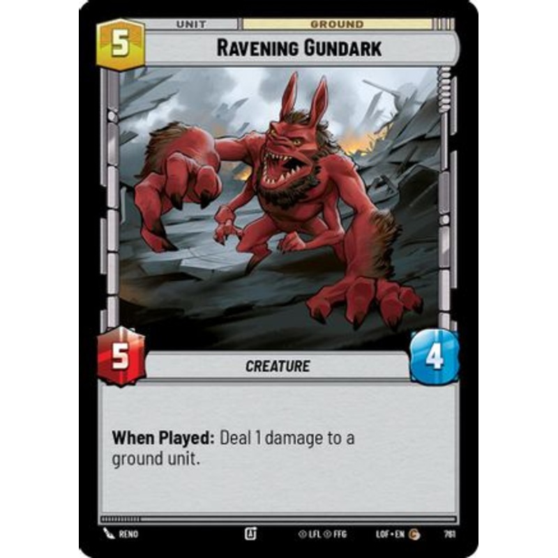 Ravening Gundark (Foil) (761) - Legends of the Force Foil