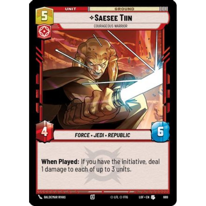 Saesee Tiin - Courageous Warrior (Foil) (669) - Legends of the Force Foil