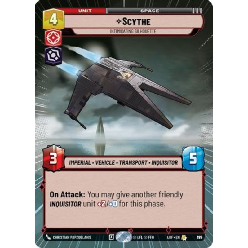 Scythe - Intimidating Silhouette (Hyperspace Foil) (875) - Legends of the Force Foil