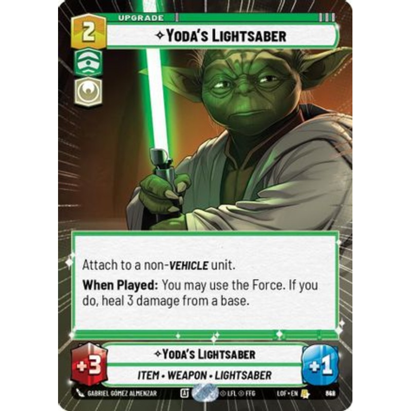 Yoda's Lightsaber (Hyperspace Foil) (842) - Legends of the Force Foil