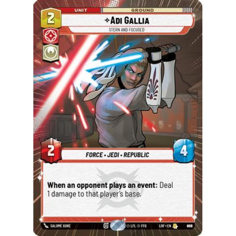 Adi Gallia - Stern and Focused (Hyperspace Foil) (882) - Legends of the Force Foil