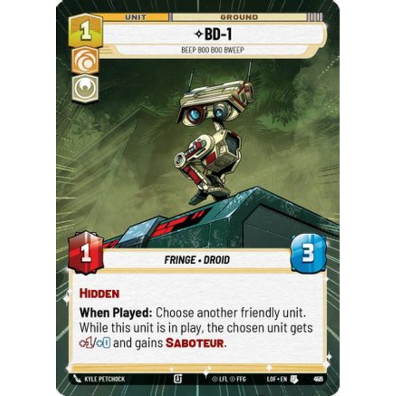 BD-1 - Beep Boo Boo Bweep (Hyperspace Foil) (931) - Legends of the Force Foil