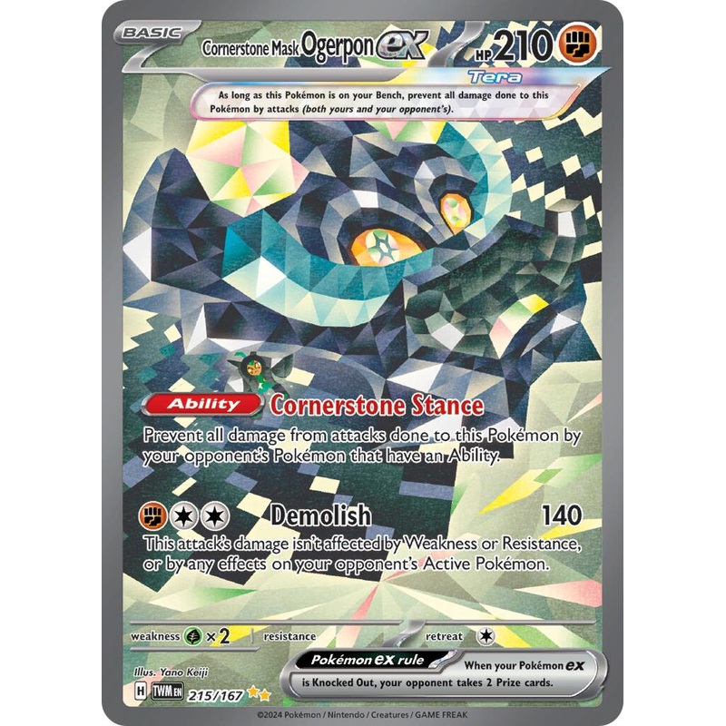 Cornerstone Mask Ogerpon ex - 215/167 [TWM - 215/167]
