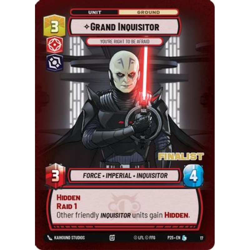 Grand Inquisitor - You're Right to Be Afraid (Finalist) (17) - Organized Play Promos Foil