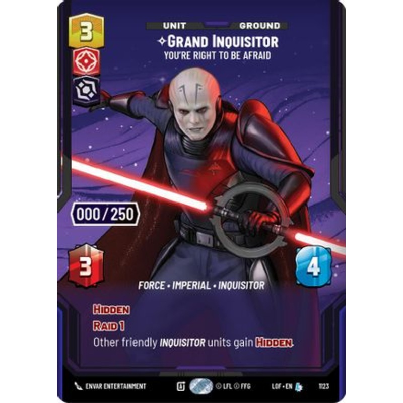Grand Inquisitor - You're Right to Be Afraid (Serialized) (1123) - Legends of the Force Foil