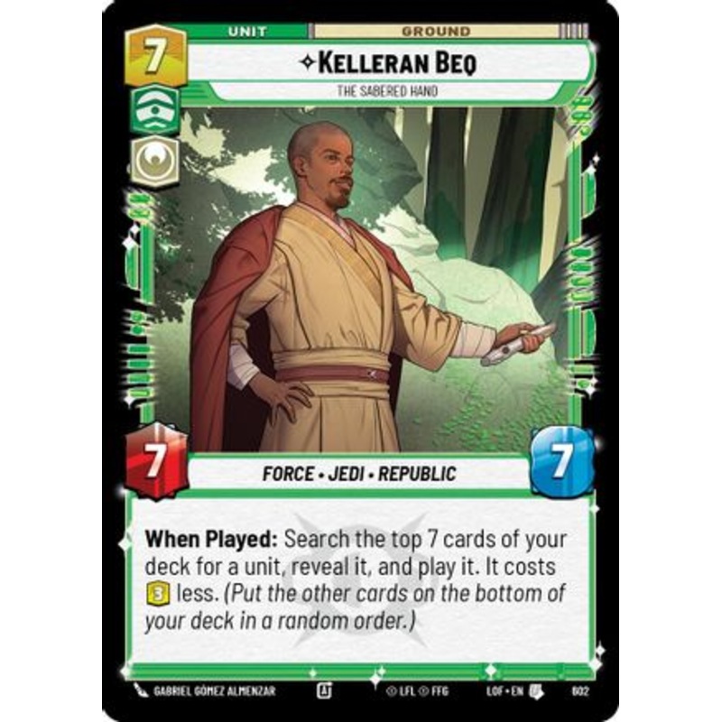 Kelleran Beq - The Sabered Hand (Foil) (602) - Legends of the Force Foil
