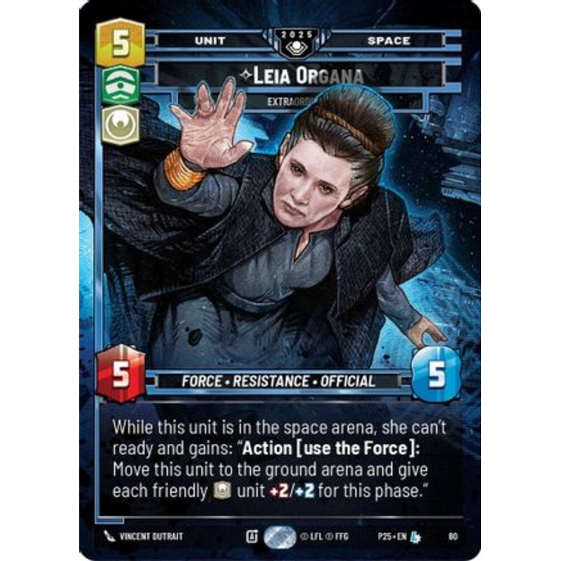 Leia Organa - Extraordinary (80) - Organized Play Promos Foil