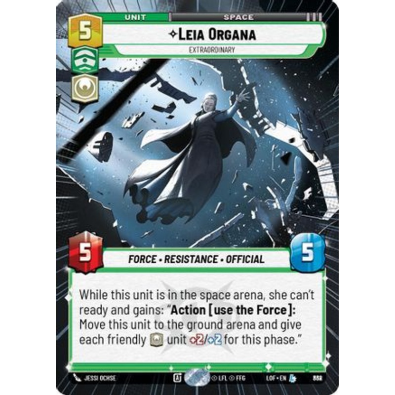 Leia Organa - Extraordinary (Hyperspace Foil) (838) - Legends of the Force Foil