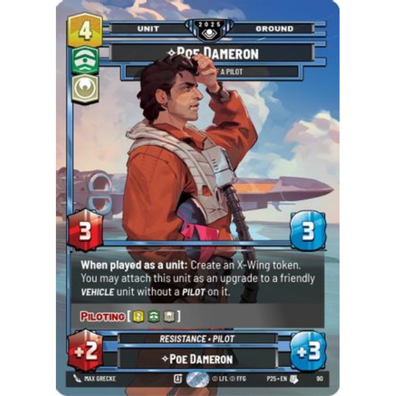 Poe Dameron - One Hell of a Pilot (90) - Organized Play Promos Foil