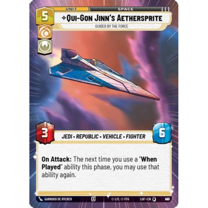 Qui-Gon Jinn's Aethersprite - Guided by the Force (Hyperspace Foil) (937) - Legends of the Force Foil