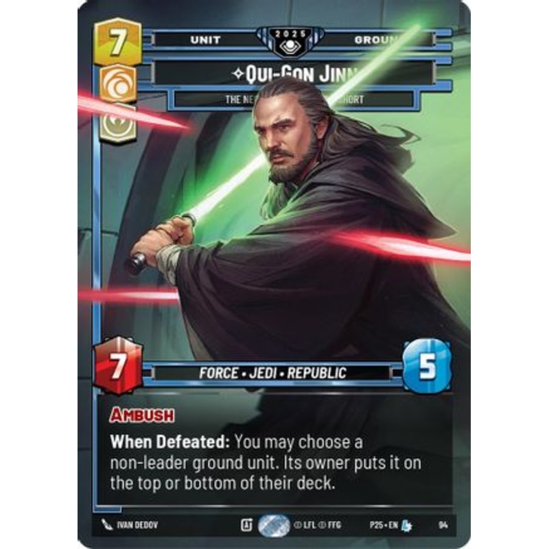 Qui-Gon Jinn - The Negotiations Will Be Short (94) - Organized Play Promos Foil