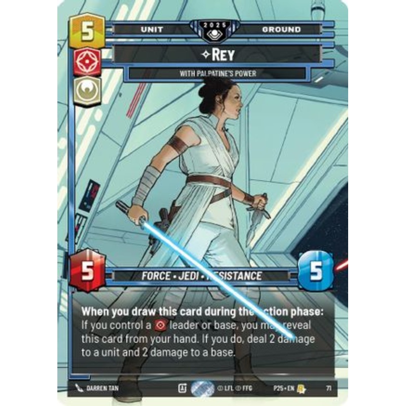 Rey - With Palpatine's Power (71) (71) - Organized Play Promos Foil