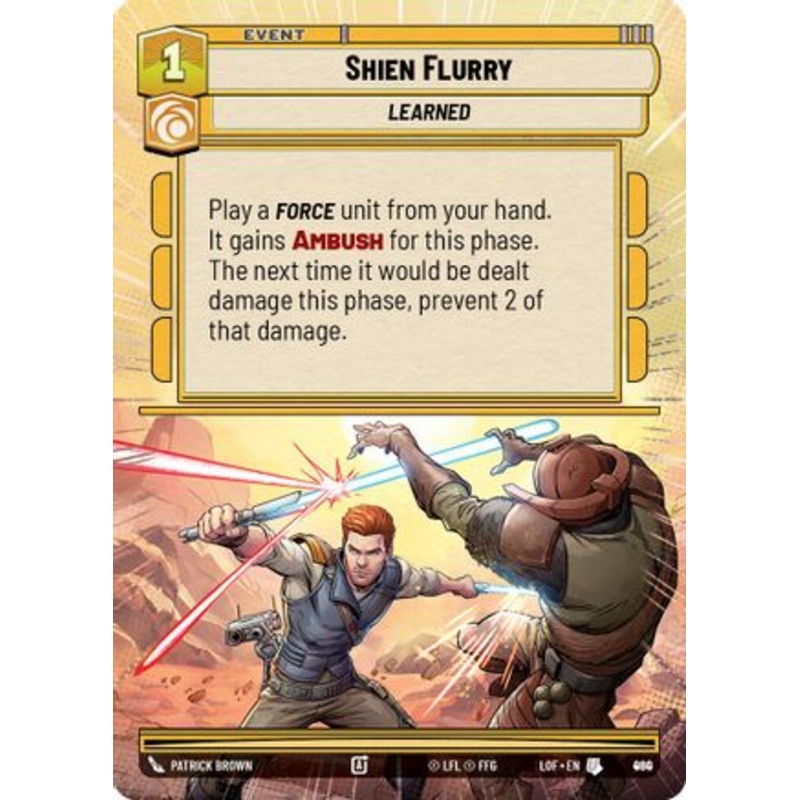 Shien Flurry (Hyperspace Foil) (960) - Legends of the Force Foil