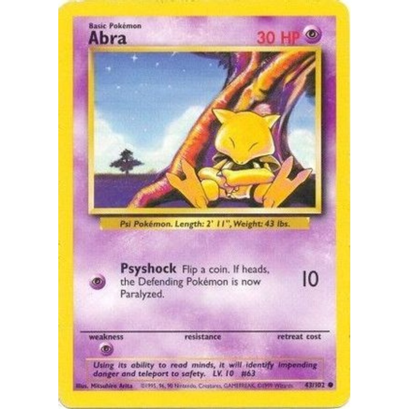Abra 043/102  Base Set - Common