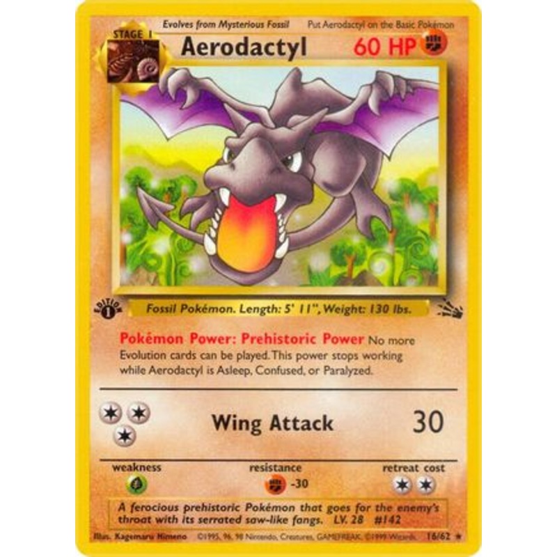Aerodactyl (16) 016/62  - 1st Edition Fossil - Rare