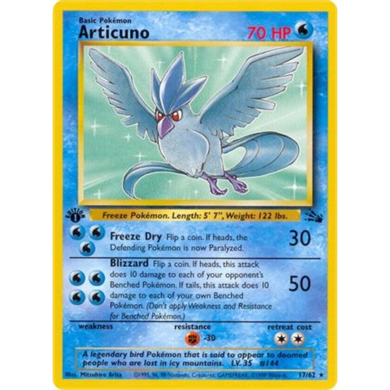 Articuno (17) 017/62  - Unlimited Fossil - Rare