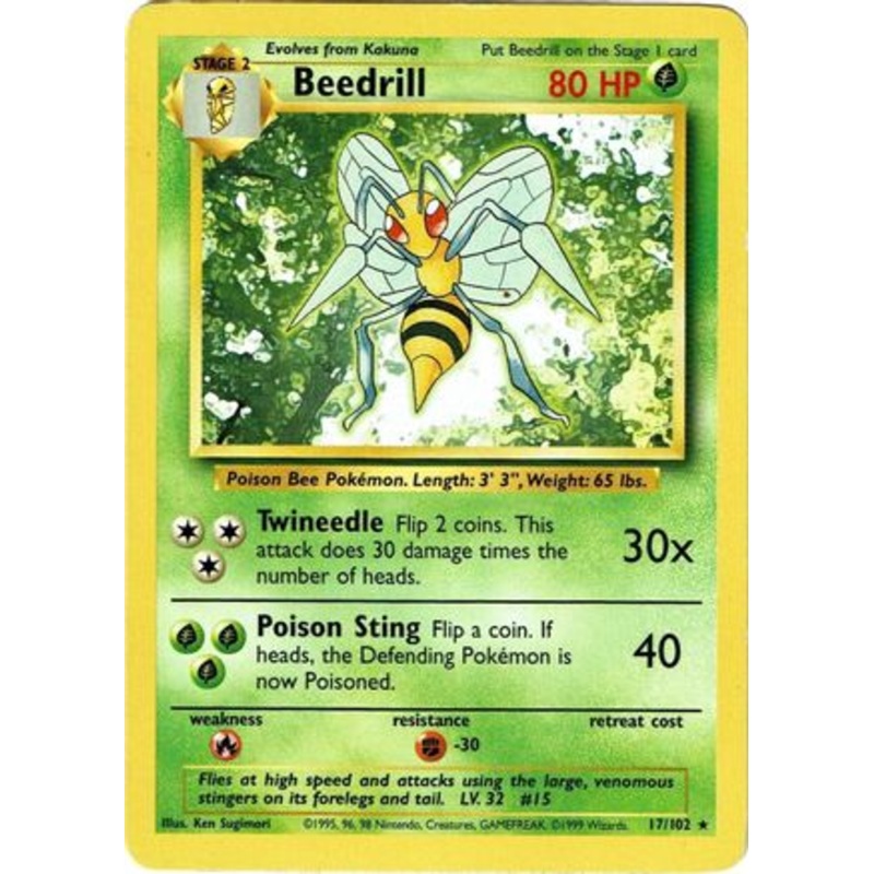 Beedrill 017/102  Base Set - Rare