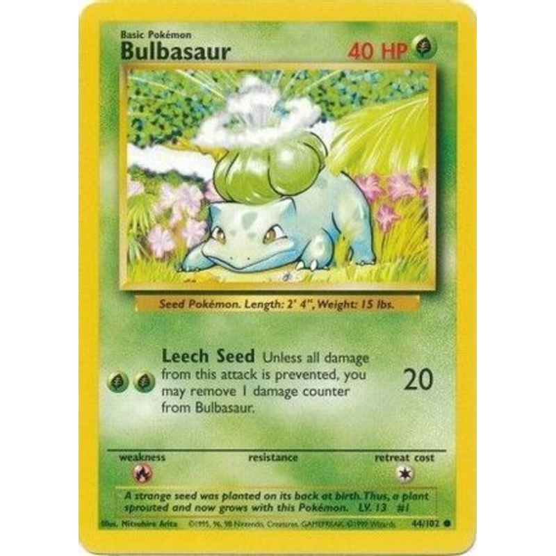 Bulbasaur 044/102  Base Set - Common
