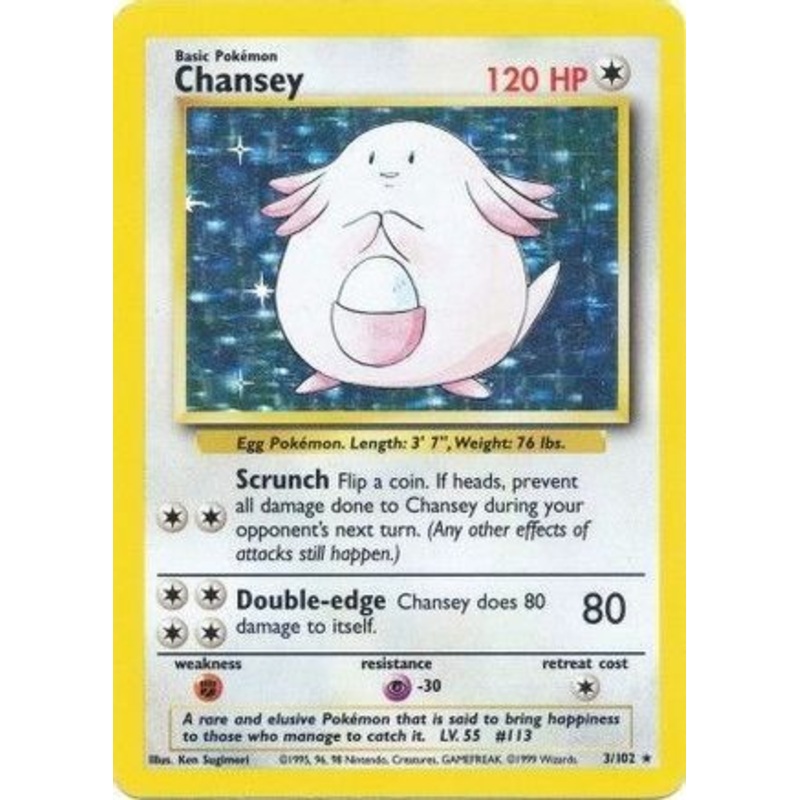 Chansey 003/102  - Holofoil Base Set - Holo Rare
