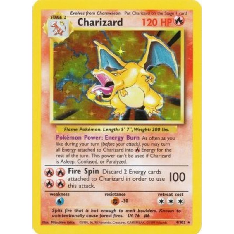 Charizard 004/102  - Holofoil Base Set - Holo Rare