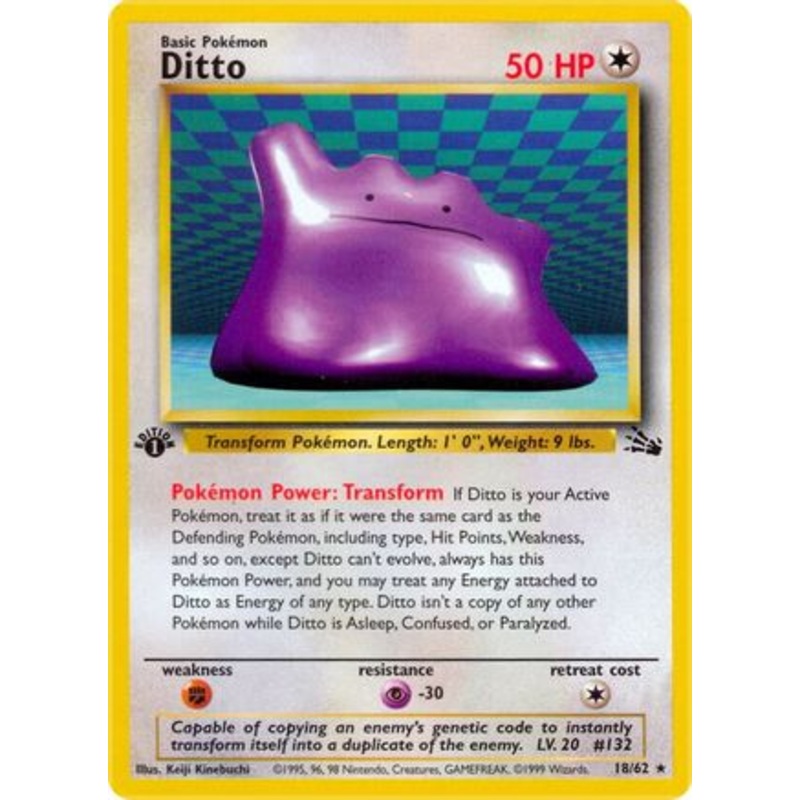 Ditto (18) 018/62  - 1st Edition Fossil - Rare