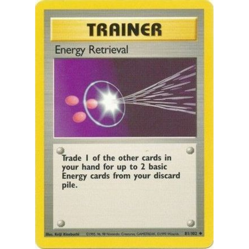 Energy Retrieval 081/102  Base Set - Uncommon
